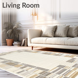 Contemporary Grid Beige Ivory for Chic Interior Spaces(Beige)