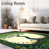 Vibrant Tree of Life Round Rug Diameter(Beige)