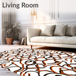 Moody Tie Dye with Interlocking Waves and Rustic Tones (Orange) - ODIKA