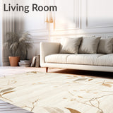 Subtle Sandstone Beige with Leaf Playmate(Beige)