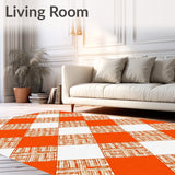 Autumn Festival Plaid with Interlocking Crosshatch(Orange)