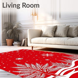 Joyful Winter Wonderland Walkway Celebration Tapestry(Red)