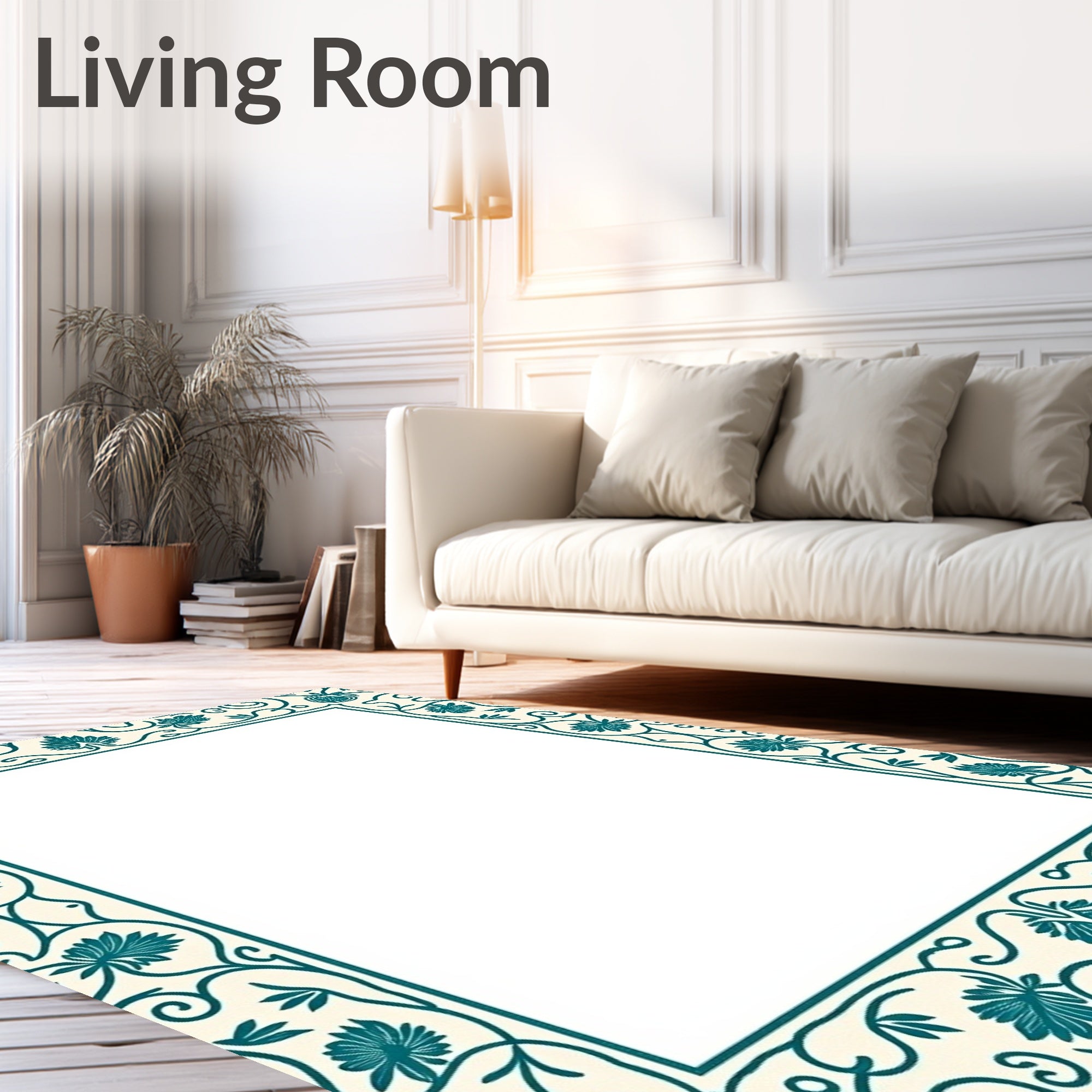 Victorian Damask with Acorn and Vinework (Ivory) - ODIKA