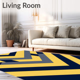 Abstract Chevron Zigzag Pathway with Modern Angular(Yellow)