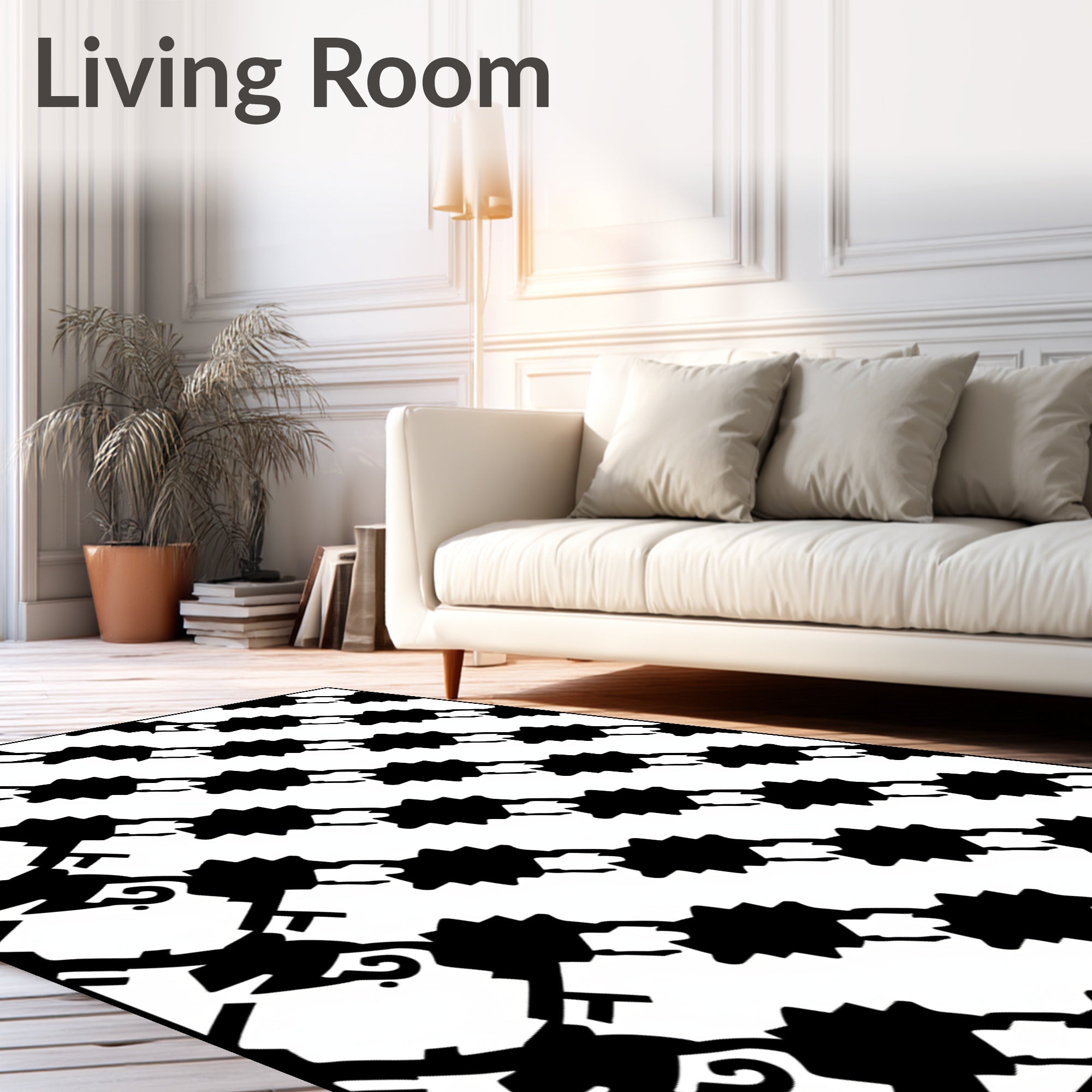 Retro Bold Contrast Interlocking Motif (Black) - ODIKA