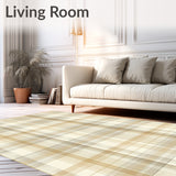 Beige Area Modern Printed Plaid Design(Beige)
