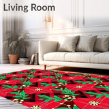 Classic Tartan Checkered with Festive Holly Accent Motifs(Red)