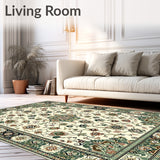 Vintage Olive with Traditional Oriental Motifs(Beige)