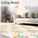 Ethereal Floral Medallion Sophisticated Delicate Craftsmanship Unique (Beige)