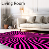 Whimsical Starburst Swirl Modern Artistic Design (Black) - ODIKA