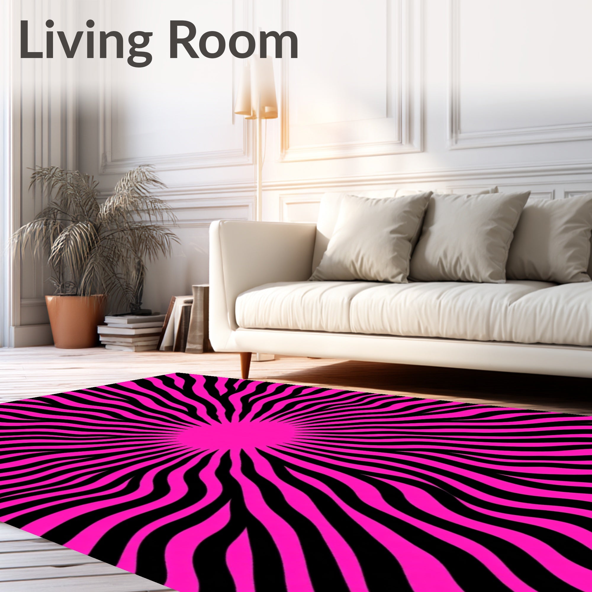 Whimsical Starburst Swirl Modern Artistic Design (Black) - ODIKA