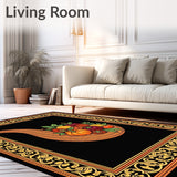 Cornucopia Abundance Horn Plenty Autumn Harvest Festival(Black)