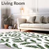 Holiday Evergreen Design with Detailed Frosted Snowflake Embellishments(Green)