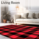 Farmstead Gingham Entryway Greeting(Red)