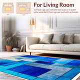 Ultra Soft Area Rug, Non Slip, Stain Resistant, Washable Area Rugs for Living Room, Bedroom, Contemporary Abstract Stain Resistant Living Room(Gray)