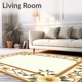 Handcrafted Scallop Trimmed Jute with Floral Inspired Weave and Earthy Shade(Beige)