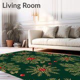 Enchanted Evergreen Joyful Season Doorway Greeting Tapestry(Green)