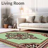 Elegant Floral Medallion Vintage Botanical Heritage Tapestry(Green)