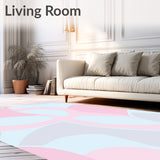 Moody Boho Abstract Featuring Pastel Shapes and Lines (Pink) - ODIKA