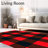 Bold Buffalo Check with Crisp Interlocking Lines(Red)