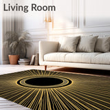 Dazzling Sunburst Radial Symmetry Showcase Highlight Display (Gold)