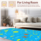 Playful Geometric Number and Shape Design(Blue)