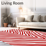 Festive Chevron Parade with Playful Zigzag Accents(Red)