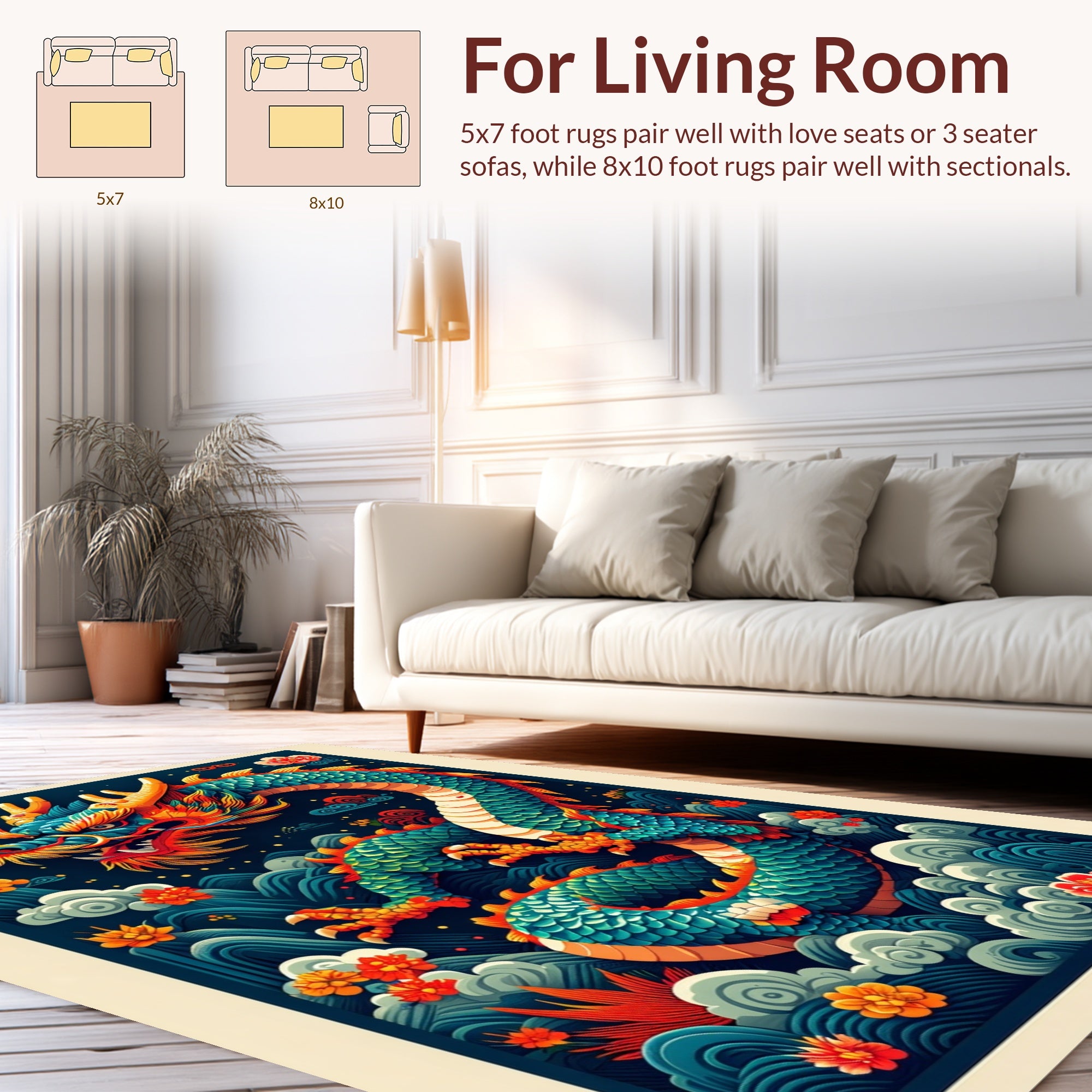 Vibrant Dragon Motif(Blue) - ODIKA