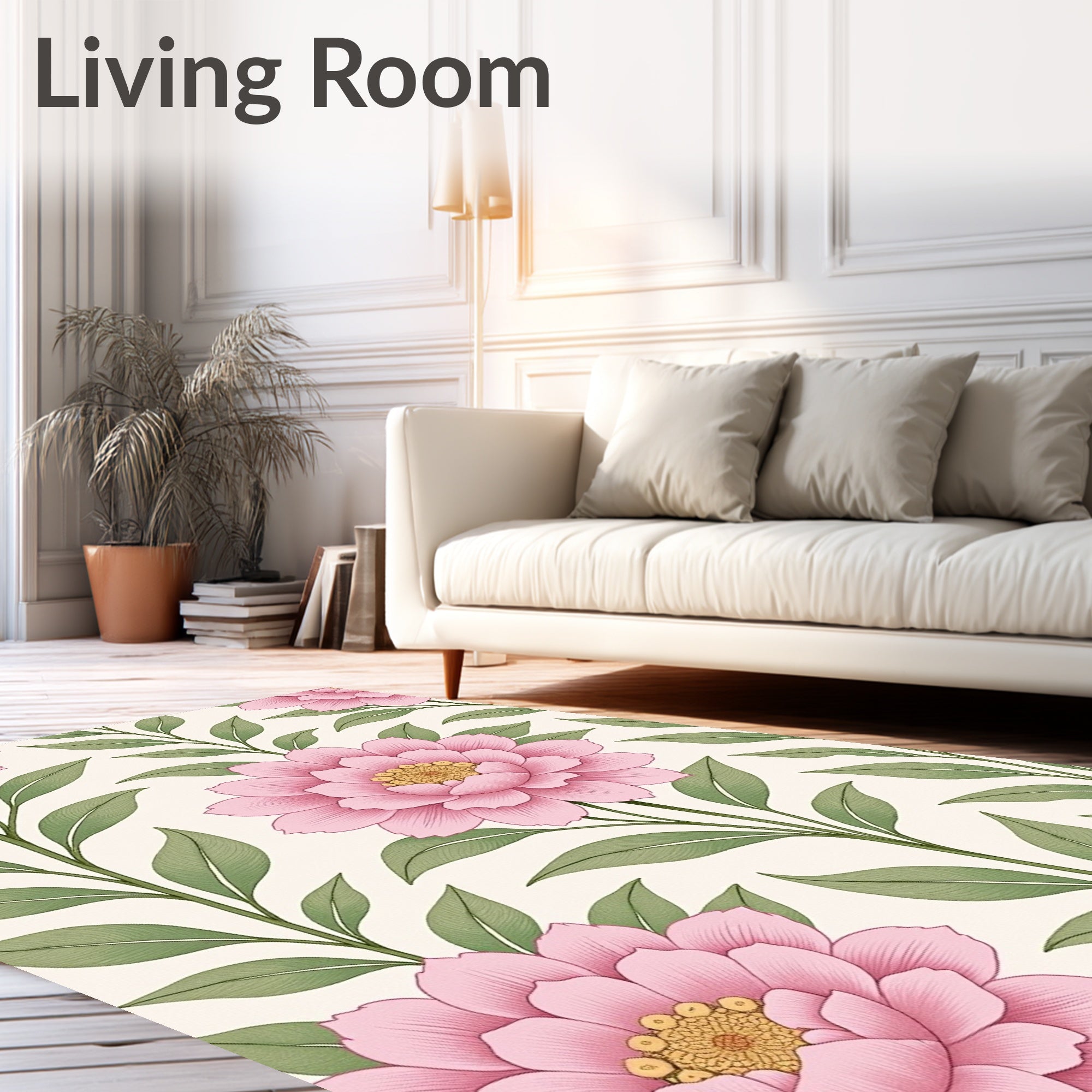 Distressed Vintage Floral with Faded Rose Garden Theme (Pink) - ODIKA