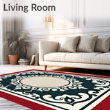 Artisan Charm Handwoven Transitional Medallion Abstract(Black)