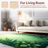 Ultra Soft Area Rug, Non Slip, Stain Resistant, Washable Area Rugs for Living Room, Bedroom, Fluffy Shag Nursery(Green)