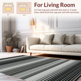 Sleek Modernist Monochrome Waves(Black)