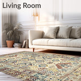 Boho Woven Neutral Area(Beige)
