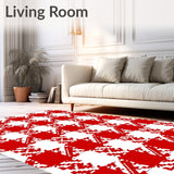 Buffalo Check Checkered Traditional Farmhouse Style Accent(Red)