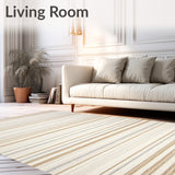 Coastal Chic Area Cream & Beige Hues Natural Woven Border(Beige)