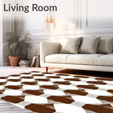 Countryside Gingham Flat Decorative Elegant Cabin(Brown)