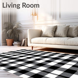 Retro Buffalo Plaid Floor with Distinctive(Black)