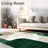 Abstract Shape Beige Dark Green(Green)