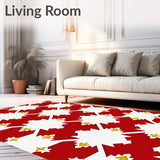 Contemporary Festive Patchwork with Starburst and Buffalo Check(Red)
