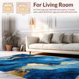 Vibrant Abstract Flowing Shapes(Blue)