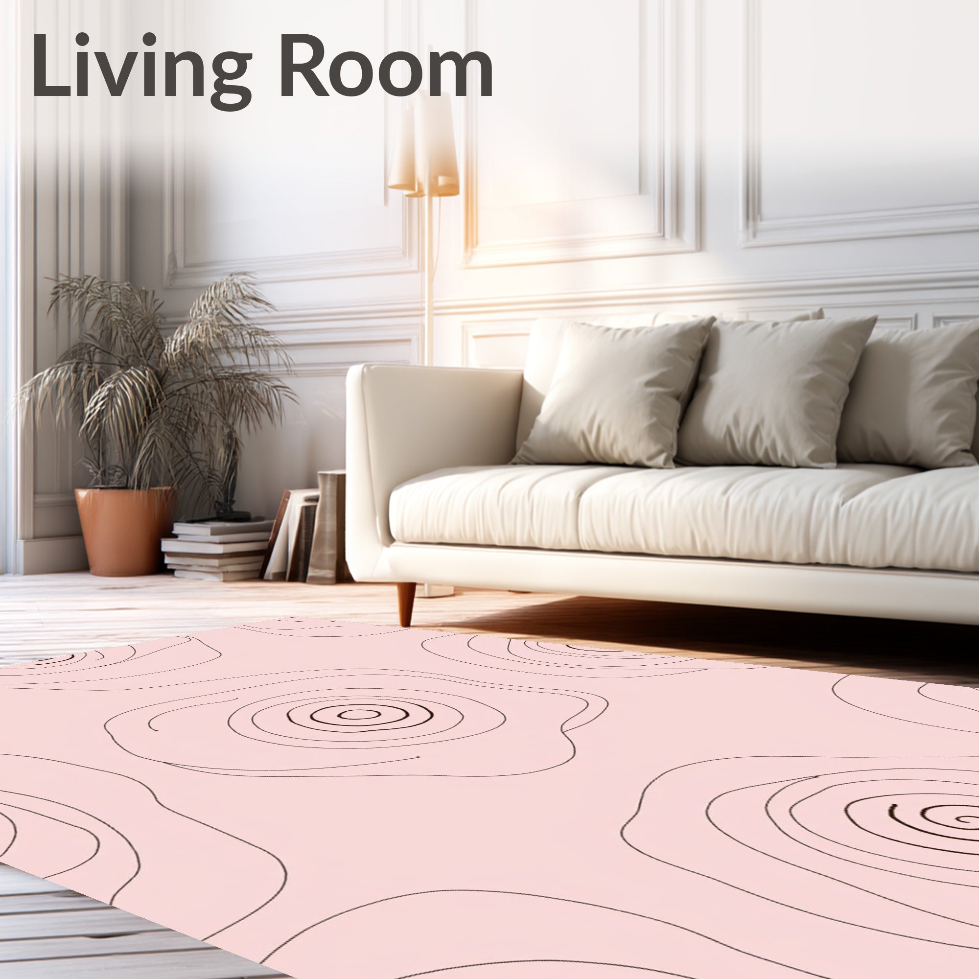 Minimalist Meditative Spiral Overlay with Whispered Lines (Pink) - ODIKA