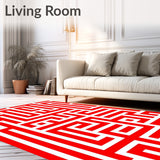Festive Cane Stripe with Bold Contrast and Crisp Borders(Red)