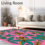 Tropical Beetle Wings Jungle Foliage Bohemian Nature (Pink) - ODIKA