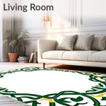 Enchanted Foliage Labyrinth Curved Border Artistic Impression (Green) - ODIKA