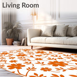 Artisan Mosaic Burst with Abstract Floral Details (Orange)