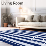 Striped Soccer Field Goals Center Circle(Blue)