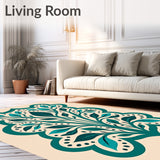 Botanical Peacock Entryway Decorative Accent (Beige)