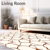 Sophisticated Hexagonal Maze Contemporary Decorative(Brown)