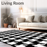 Festive Buffalo Check Holiday Decorative Textile(Black)