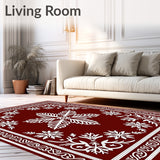 Festive Snowflake Winterland Wonderland Decorative Accent(Red)